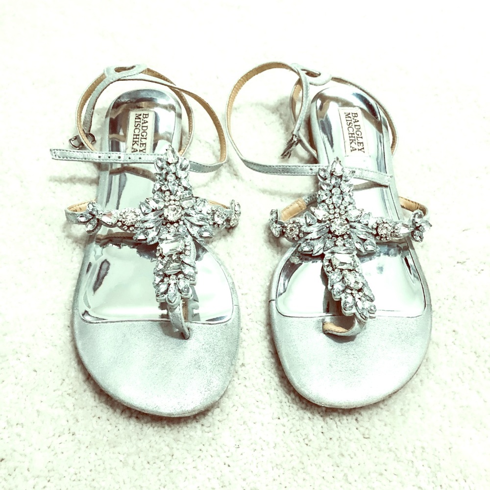 Badgley Mischka Sandals Size 8 Worn Once @ Wedding